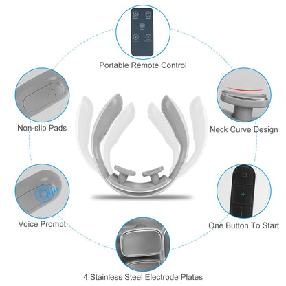 4 Head EMS Neck Massager
