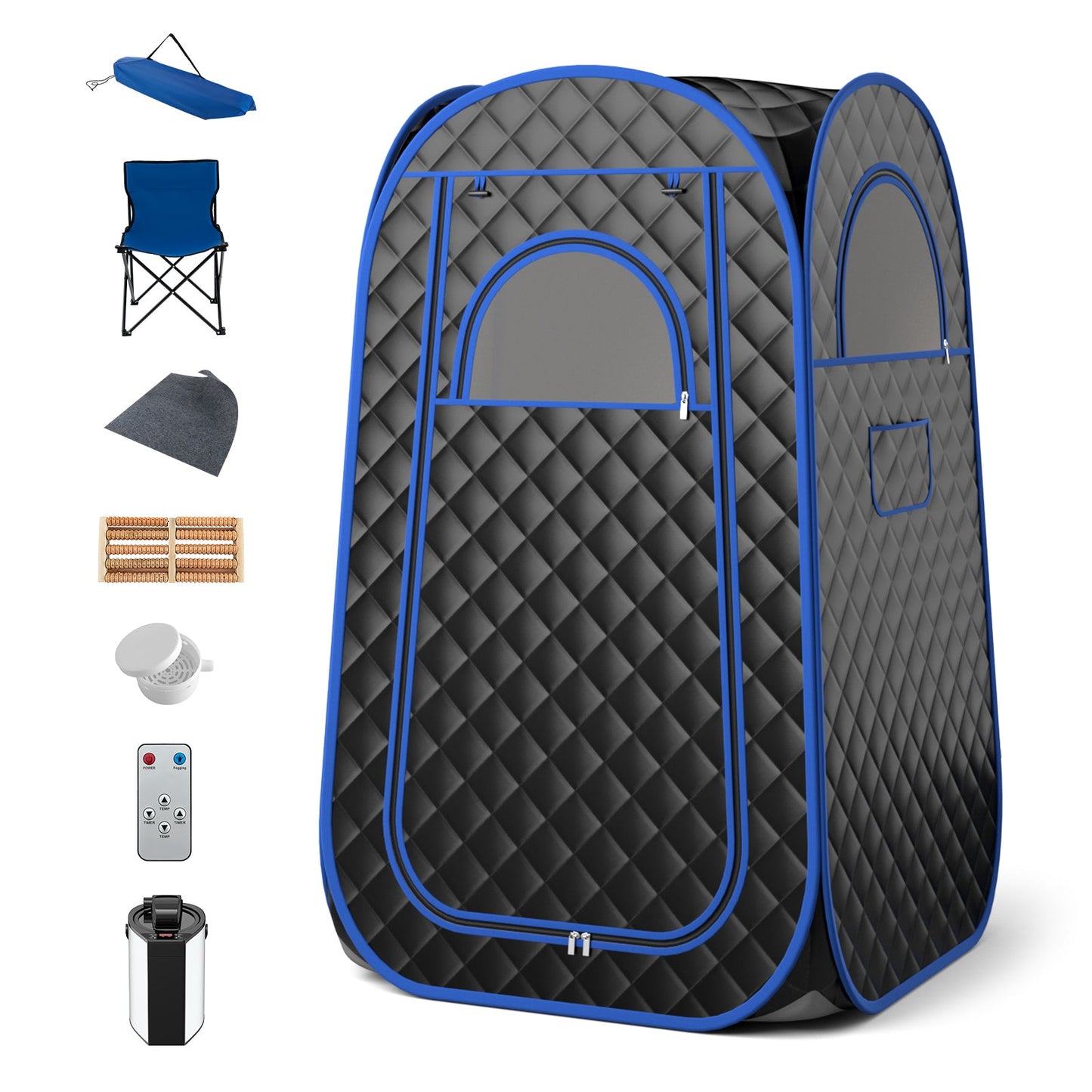 Full-Body Personal Sauna Tent with 1000W 3L Steam Generator for Home Spa Relaxation