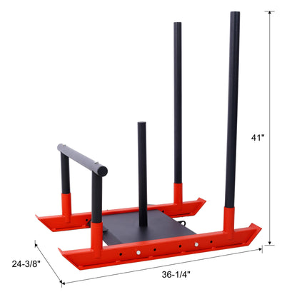 Rovix Heavy-Duty Iron Weight Strength Fitness Training Sled For Muscle Building (SAK36721)