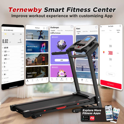 Rovix Portable 3.5HP Space Saving Folding Treadmill W/ Incline & 12 Preset Programs (SAK29735)