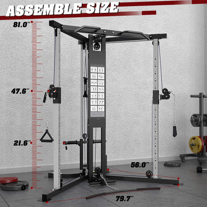 Rovix Premium Home Cable Crossover Full Body Workout Fly Machine, 350LBS (SAK06341)